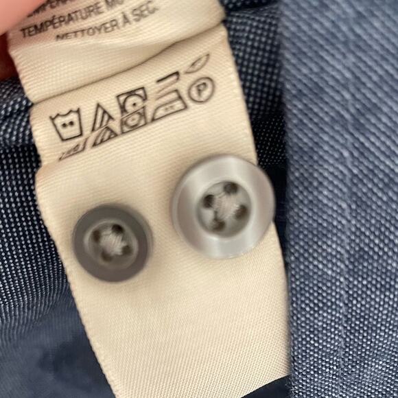 Goodthreads 100% Blue Cotton Long Sleeve Button Down Shirt Slim Large - Picture 5 of 7